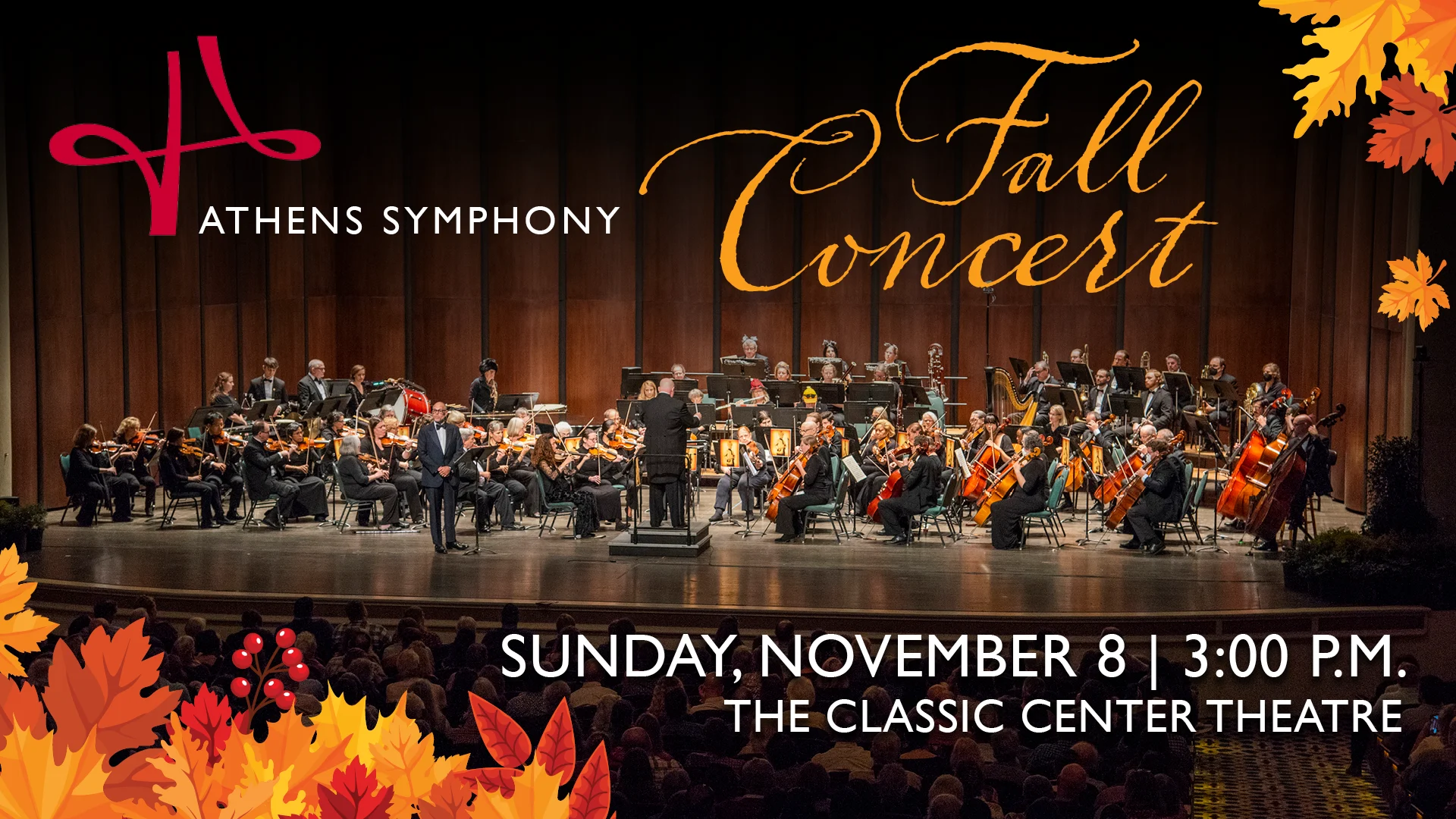 Athens Symphony Orchestra: Fall Concert at The Classic Center Theatre