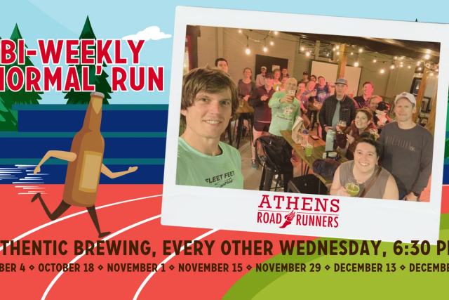 Promotional image for Athens Road Runners ‘Normal’ Run at Athentic at Athentic Brewing Company